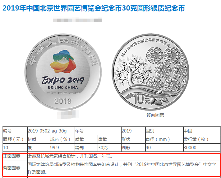 pg娱乐电子游戏官方网站2019年中国北京世界园艺博览会纪念币30克银质纪念币(图1)